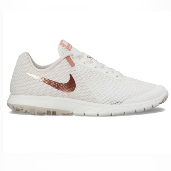 🎉HP🎉New! Nike Flex Experience Run 6 Athletic Sneakers Womens 8.5M✨Cream/RGold - Picture 10 of 11